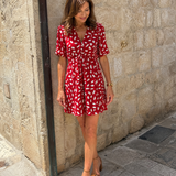 Faelette | Printed Button Front Mini Dress