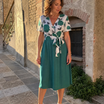Valwen | Floral Tie Waist Midi Dress