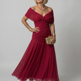 Calmarie | Off Shoulder Flow Midi Dress