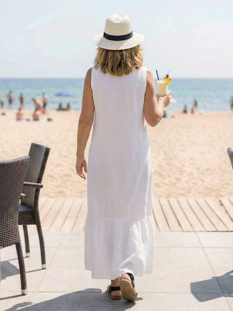 Linna | Easy Drape Midi Dress