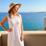 Liorania | Straight Silhouette Crew Neck Midi Dress