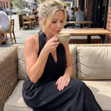 Elibelle | Halter Neck Relaxed Flowing Silhouette Midi Dress