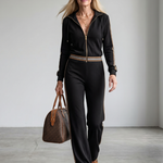 Valetta | Zip Front Fitted Waist Jumpsuit