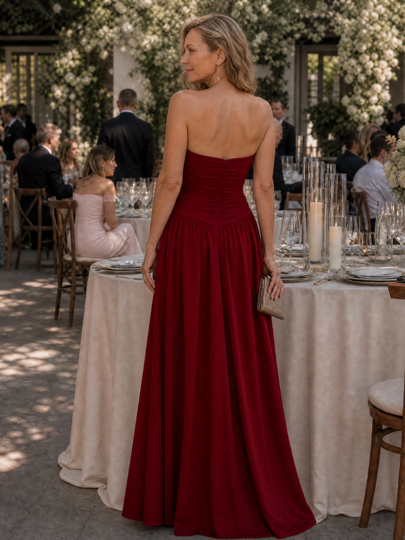 Sabwyn | Strapless Ruched Bodice Midi Dress