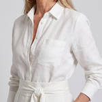 Marenney | Long Sleeve Button Front Wide Leg Jumpsuit
