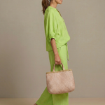 Halrin | Zip Front Blouson Top Wide Leg Set