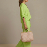 Halrin | Zip Front Blouson Top Wide Leg Set