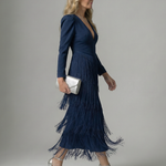 Corrose | Fringe Layer Midi Dress