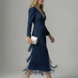 Corrose | Fringe Layer Midi Dress