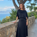 Dorine | Draped Overlay Midi Dress