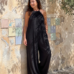 Gretabeth | Pleated Halter Neck Wide Leg Relaxed Jumpsuit