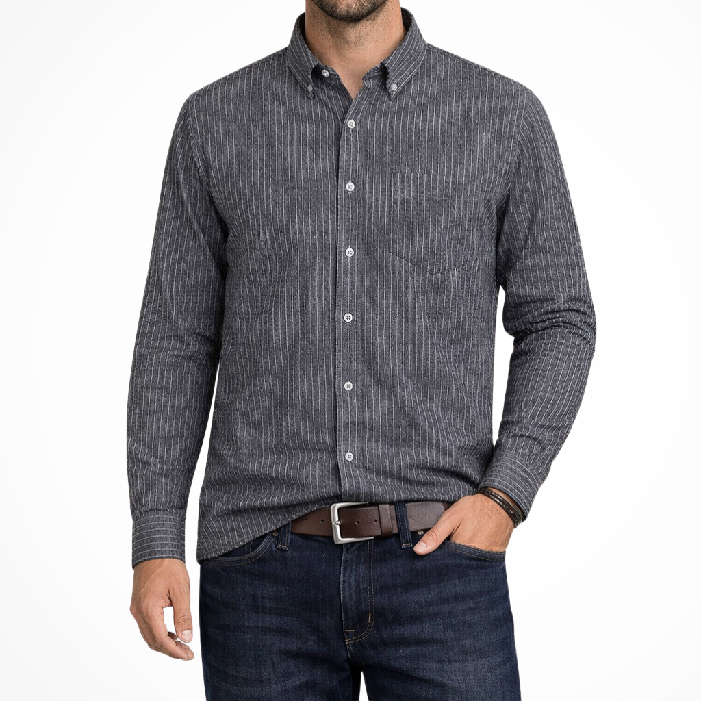 Rupert | Men Striped Long Sleeve Button Down Formal Shirt