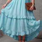 Vidassa | Tiered Ruffle Halter Maxi Dress