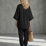 Perrina | V Neck Tunic Gathered Trouser Set