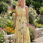 Dahina | Floral Print One Shoulder Belted Maxi Dress