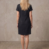 Callabelle | Zip Neck Pocket Detail Knee Length Dress