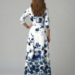 Liasette | Cross Wrap Neck Midi Dress