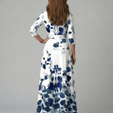 Liasette | Cross Wrap Neck Midi Dress