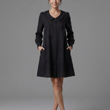 Eloney | Button Front Collar Knee Length Dress