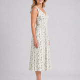 Dalrose | Sleeveless Floral V Neck Midi Dress