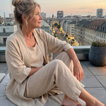Theassa | Three Piece Relaxed Top Pant Set