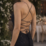 Talialette | Spaghetti Strap Corset Bodice Maxi Dress