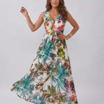 Velmae | Sleeveless Empire Waist Midi Dress