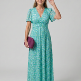 Mirawynne | Short Sleeve Ditsy Floral Print Midi Dress