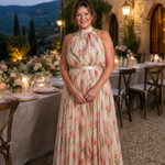 Lioralora | Halter Neck Floral Midi Dress