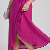 Romylora | Short Sleeve Floral Wrap Midi Dress