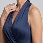 Mirwyn | Halter Neck Wrap Asymmetric Hem Midi Dress
