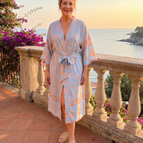Fiossa | Floral Satin Wrap Lounge Robe