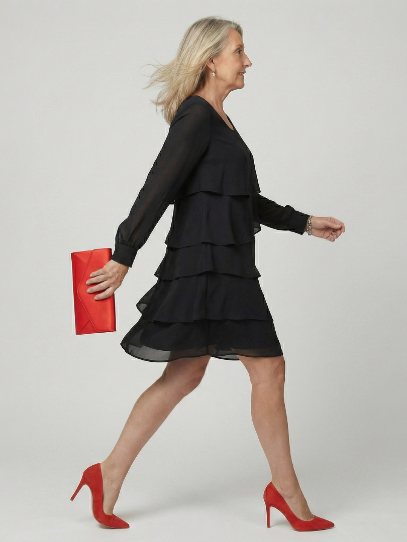 Liana | Clean Layered Knee Length Dress