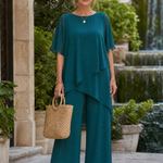 Surisette | Layered Chiffon Two Piece Pant Set