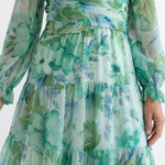 Elirose | Long Sleeve Floral Maxi Dress