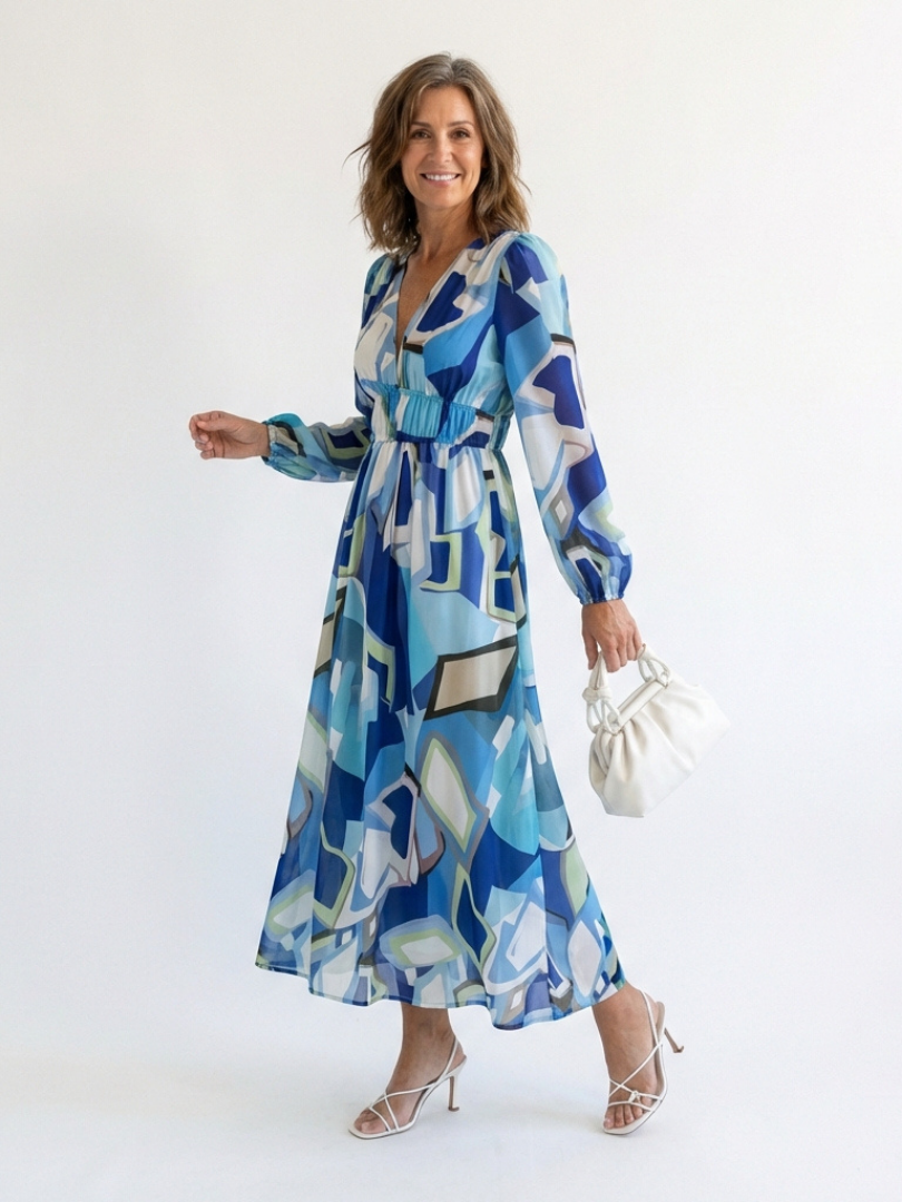 Elirose | Long Sleeve Floral Maxi Dress