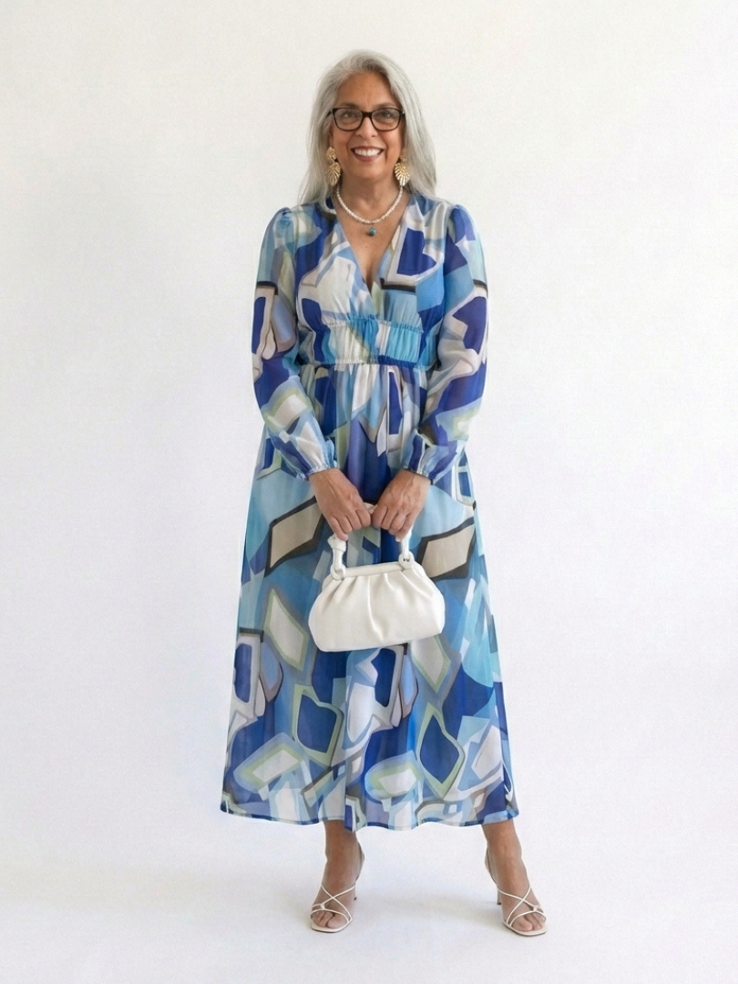 Elirose | Long Sleeve Floral Maxi Dress