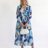 Elirose | Long Sleeve Floral Maxi Dress