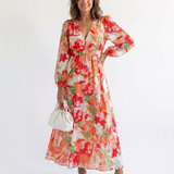 Elirose | Long Sleeve Floral Maxi Dress