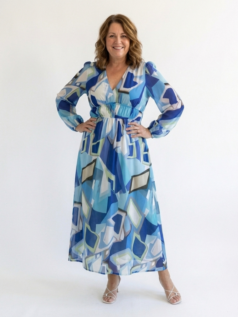 Elirose | Long Sleeve Floral Maxi Dress