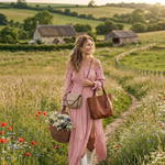Merndra | Off Shoulder Long Sleeve Smocked Maxi Dress