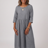Vesra | Three Quarter Sleeve Midi Dress
