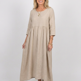 Vesra | Three Quarter Sleeve Midi Dress