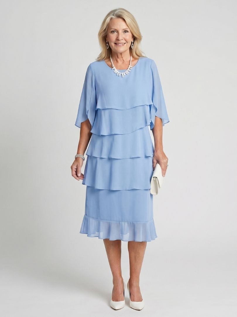 Odavia | Layered Tier Midi Dress