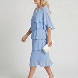 Odavia | Layered Tier Midi Dress