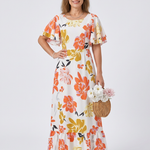 Penney | Round Neck Short Sleeve Tiered Maxi Dress