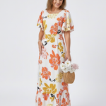 Penney | Round Neck Short Sleeve Tiered Maxi Dress