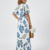 Penney | Round Neck Short Sleeve Tiered Maxi Dress
