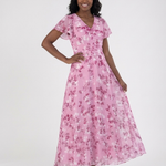 Lorine | Floral Chiffon Maxi Dress