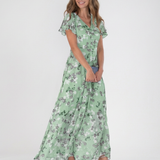 Lorine | Floral Chiffon Maxi Dress